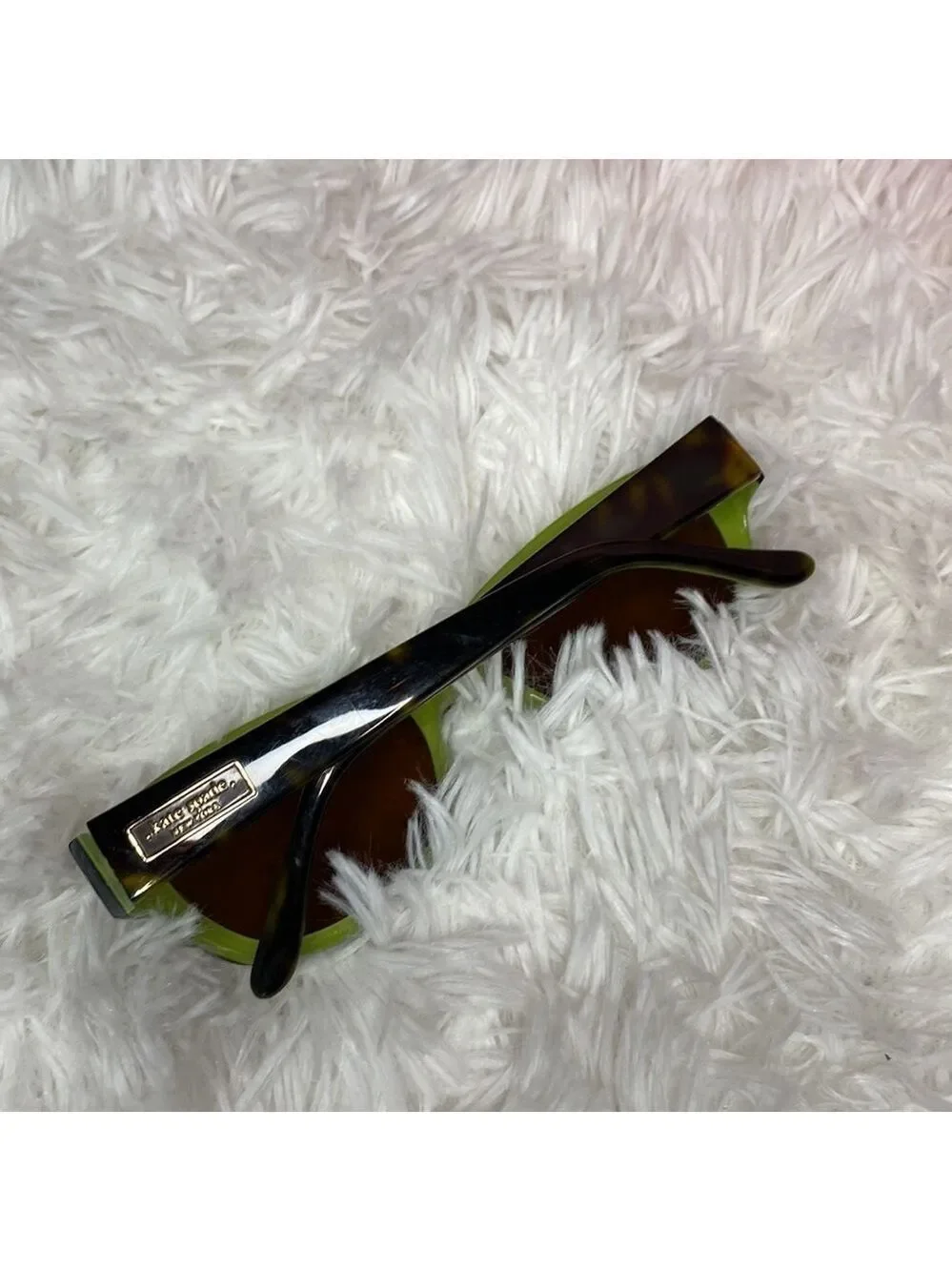 Kate Spade Y2K vintage rectangular/rounded green & tortoise color